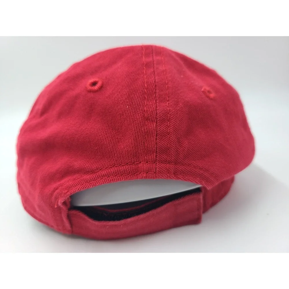 Child Nike Adjustable Hat Cap Swoosh Baseball Outdoors Boy‎ Girl Red Black Logo